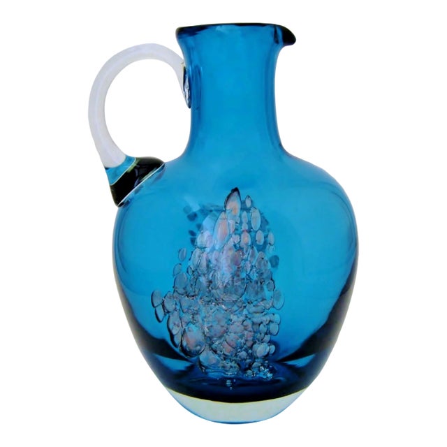 Vintage Zwiesel Decorative Glass Ewer For Sale