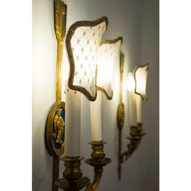 Vintage Wall Lamps in Neoclassical Style, 1940s, Set of 2 For Sale - Image 11 of 11