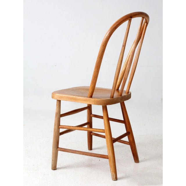 Early 20th Century Antique Bow Back Farmhouse Dining Chair For Sale - Image 5 of 15