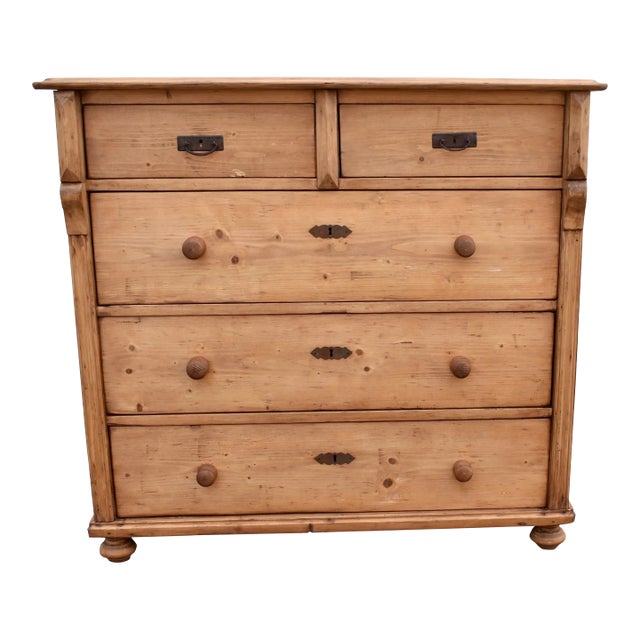 Pine Chest of Five Drawers, Hungary, Circa 1880 For Sale