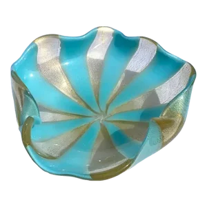 Vintage Alfredo Barbini Murano Glass Bowl