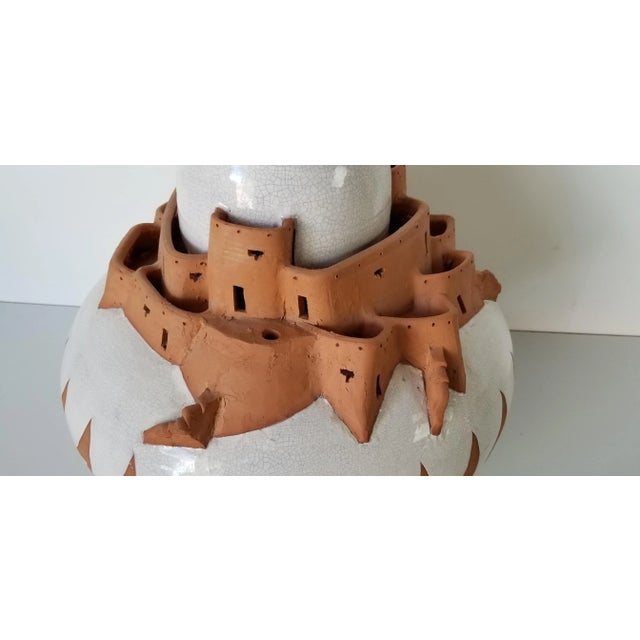 for your consideration a large Vintage hand made signed Native American Pueblo Southwestern Sculptural art pottery vase....