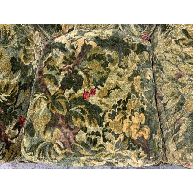 Forest Green Summer Hill LTD Floral Upholstered Armchairs, Pair For Sale - Image 8 of 12