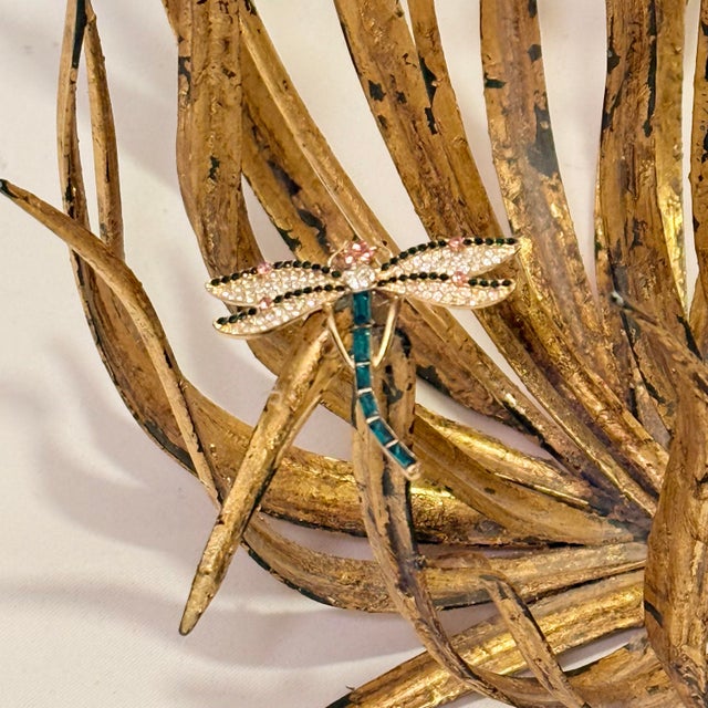 Vintage Italian Style Hand Gilt Tole 3-Arm Candelabra - Newly Painted For Sale - Image 9 of 11