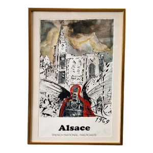Abstract "Alsace" Lithograph Poster by Salvador Dalí, 1969