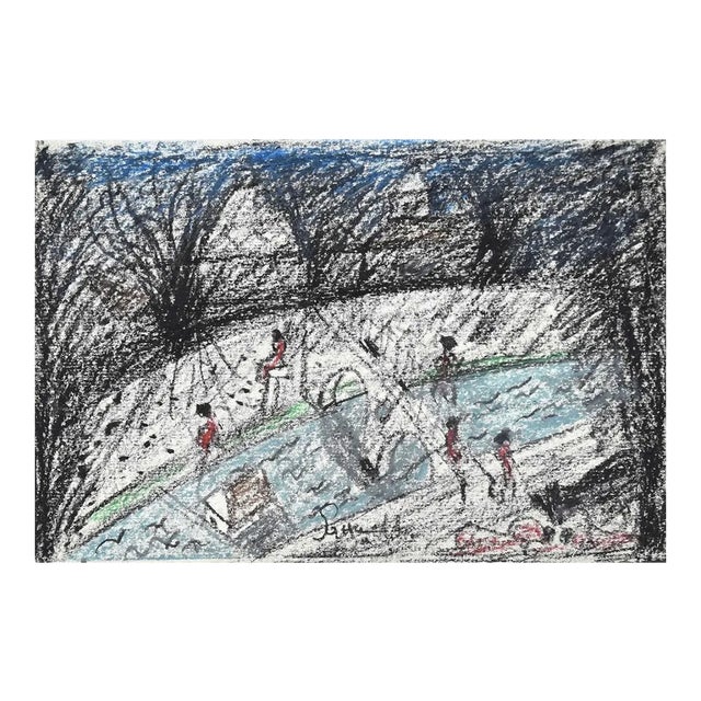 Nazareno Gattamelata, Rome the Tiber, Drawing, 1970s For Sale