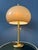Unique large vintage mushroom table lamp with acrylic glass shade and brass base. The beige/brown mushroom shades produces...