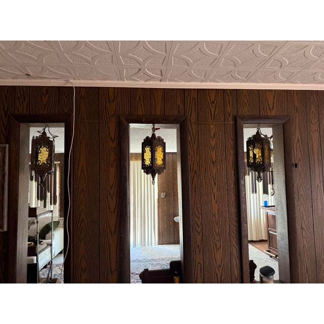 Gothic Vintage 1950s Swag Pendant Light For Sale - Image 3 of 3