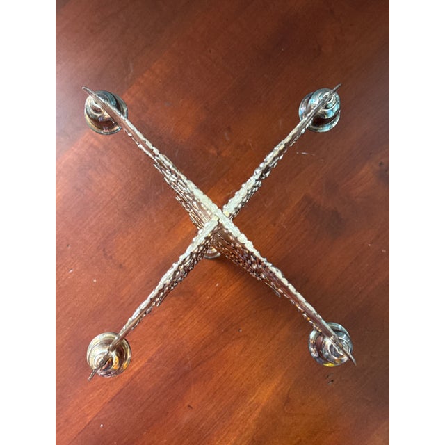 Godinger 1980s Christmas Tree Silverplate Five Candle Holder For Sale - Image 4 of 10