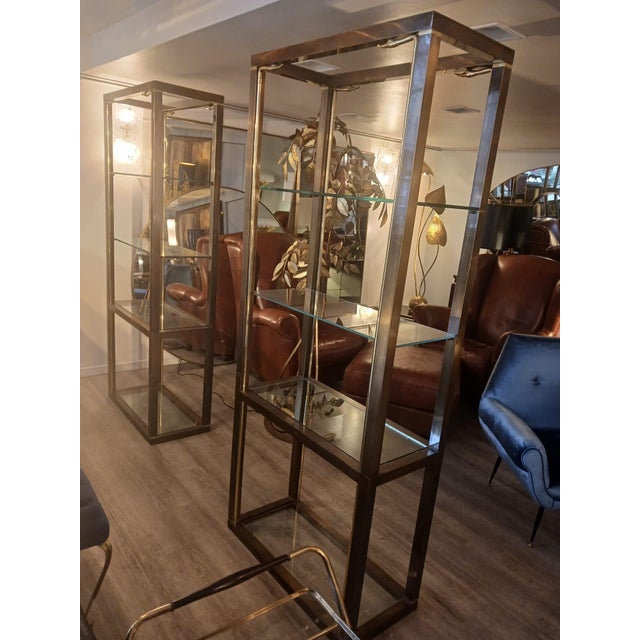 Brass Swans Bookcases or Room Dividers, 1960s, Set of 2 For Sale - Image 10 of 18