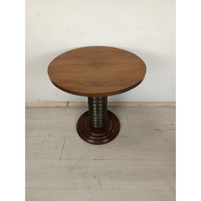 Wood Brutalist Guéridon Table by Charles Dudouyt, 1940s For Sale - Image 7 of 18