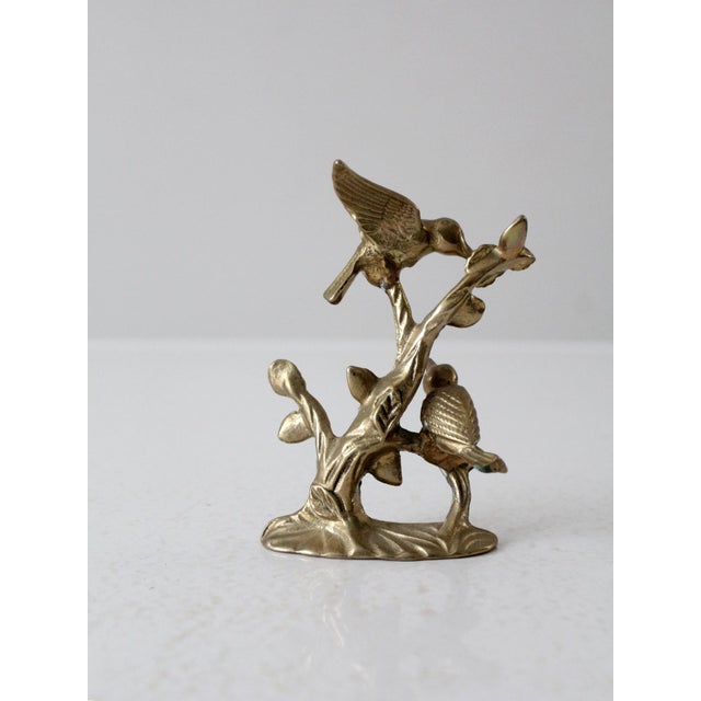 Vintage Andrea by Sadek Brass Hummingbirds For Sale - Image 6 of 8