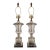 Pair of Vintage Paul Hanson Crystal Table Lamps With Marble Bases For Sale