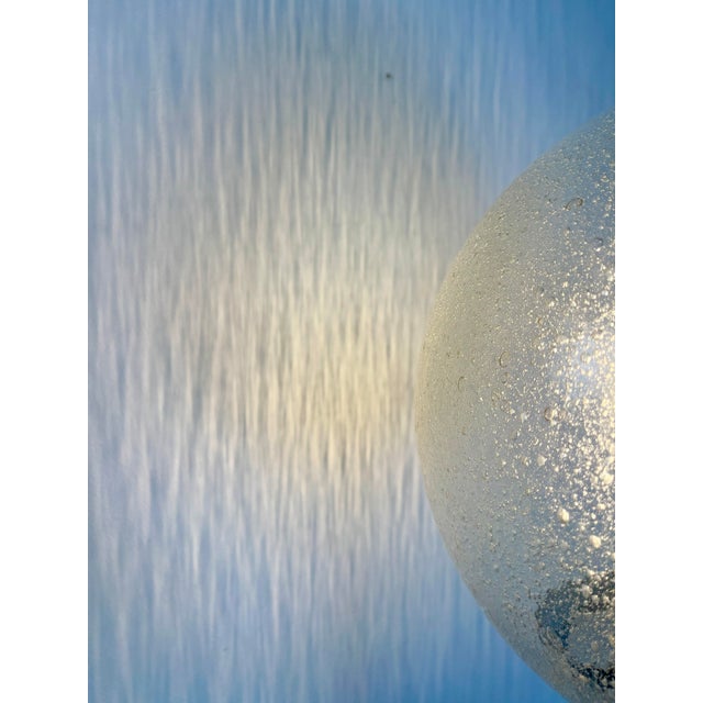 1970s Vintage German Space Age Chrome Floor Lamp with Textured Glass Globe from Hustadt Leuchten, 1970s For Sale - Image 5 of 12