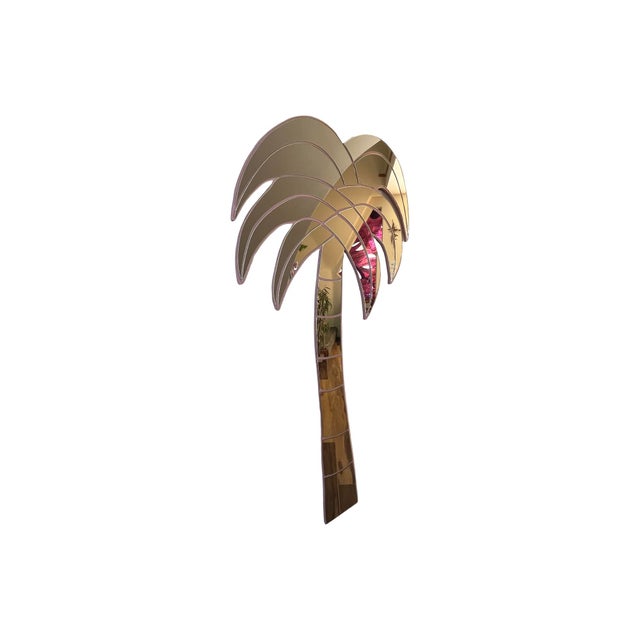 We have for your consideration a beautiful very large a little over 6ft tall vintage postmodern 1980s palm tree wall art...