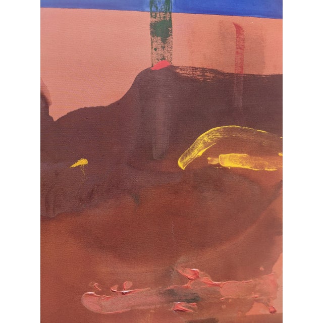 Tangerine Vintage 1980s Helen Frankenthaler "Rio Grande" Exhibition Poster Framed For Sale - Image 8 of 13