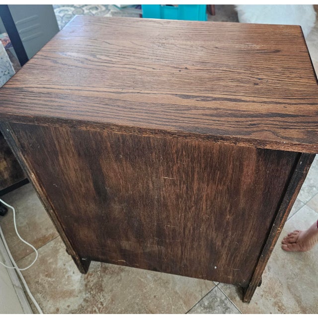 1920s 1920s White Cap Ice Box Oak Wood Simmons Hardware For Sale - Image 5 of 5