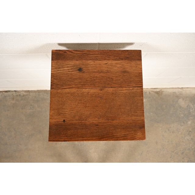 Stickley Brothers Style Antique Mission Oak Arts & Crafts Pedestal or Plant Stand, Circa 1910 For Sale - Image 11 of 12