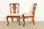 Baker Furniture Style Georgian Carved Mahogany Side Chairs or Dining Chairs, Pair For Sale - Image 11 of 13