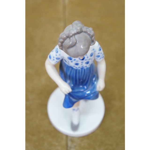 Ceramic Rare 1990 Bing & Grondahl Porcelain My Favorite Blue Dress Figurine 2586 For Sale - Image 7 of 12