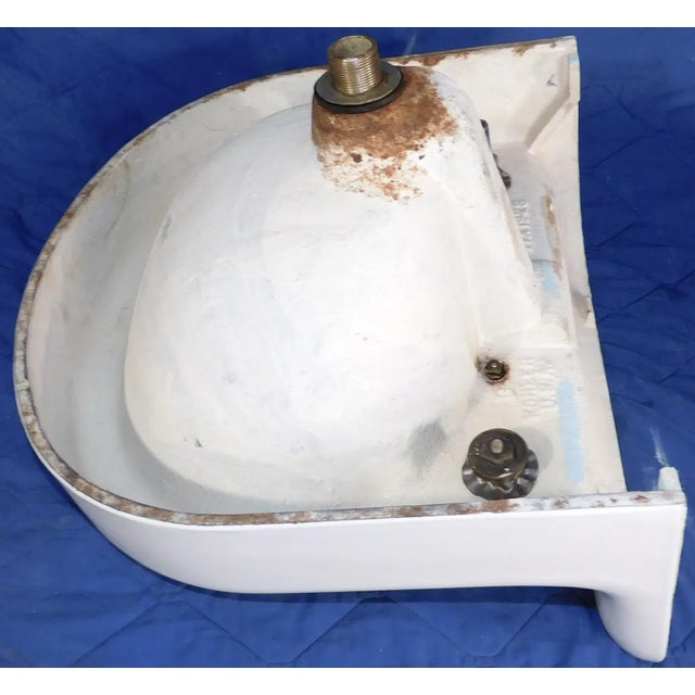 1952 Vintage Kohler High-Back Porcelain & Cast Iron Rounded Front Sink For Sale - Image 12 of 13