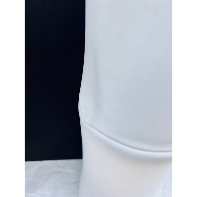 Vintage Trio of Ceramic Gump's Bamboo Vases. Produced as a set of three unglazed ceramic vessels, they are sculpted with...