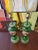 Pair of Antique Bohemian Glass Moser Emerald Green Lamps For Sale - Image 4 of 6