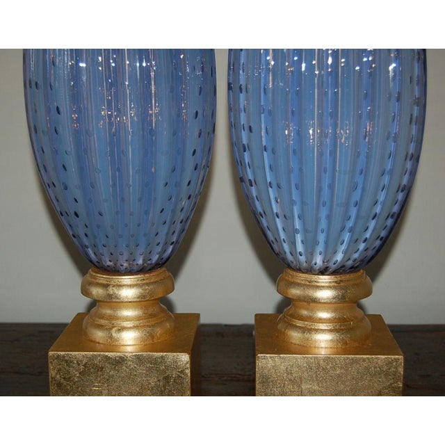 1950s Vintage Murano Lavender Opaline Glass Lamps For Sale - Image 5 of 11