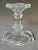 Vintage Single Crystal Glass Hexagon Candlestick Holder For Sale - Image 10 of 10