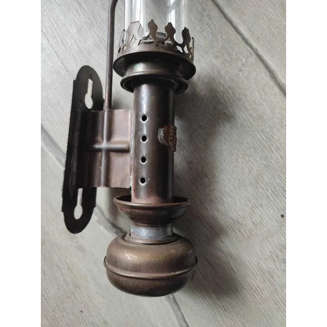 Pre-War Brass Wall Lamp by RRC, 1890s For Sale - Image 3 of 9