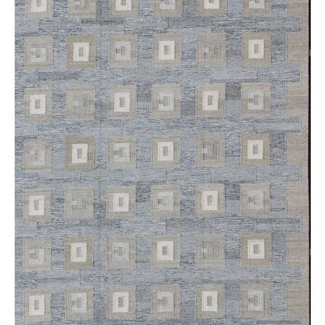 Mid-Century Modern Scandinavian Modern Geometric Design Rug by Keivan Woven Arts, 10'4 X 13'9 For Sale - Image 3 of 6