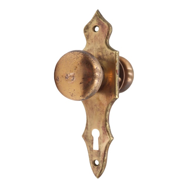 Vintage Passage Traditional Brass Door Knob Set For Sale