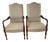 Pair of Sam Moore Classic French Exposed Wood Armchairs For Sale