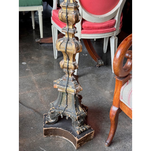 19th Century Italian Carved Floor Lamp For Sale - Image 6 of 11