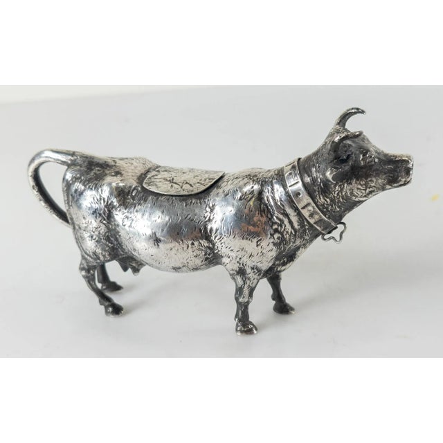 Late 19th Century German .800 Hanau Silver Cow Form Creamer by Neresheimer For Sale In New York - Image 6 of 13