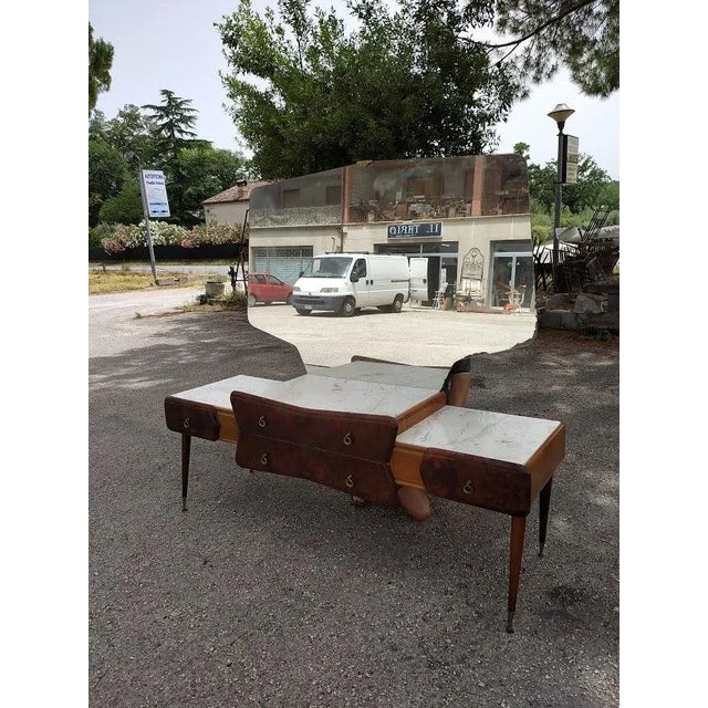 Brown Dressing Table with Mirror, 1960s For Sale - Image 8 of 17