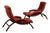 Sculptural Reclining Lounge Chairs in Pierre Frey Yeti Fabric, Italy, Set of 2 For Sale