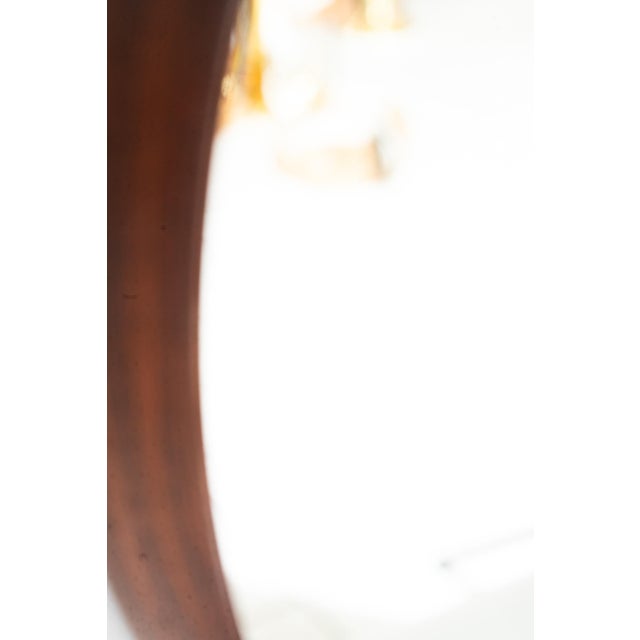 1950s Mirror in Teak and Leather by Uno & Östen Kristiansson for Luxus, Sweden, 1950s For Sale - Image 5 of 15