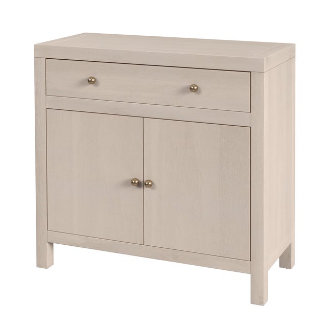 Beige Nora 31 in. W Wood 1 Drawer 2 Door Accent Storage Cabinet, Antique Taupe For Sale - Image 8 of 8