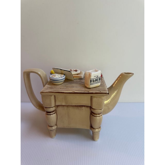 1988 Vintage Paul Cardew Design Collectible Ceramic Novelty Teapot"Baking Day" Made in England For Sale - Image 16 of 18