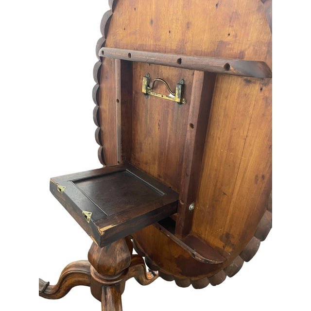 Late 19th Century Napoleon III Style Tilt-Top Entry Table With Burl Wood and Inlay For Sale - Image 18 of 18