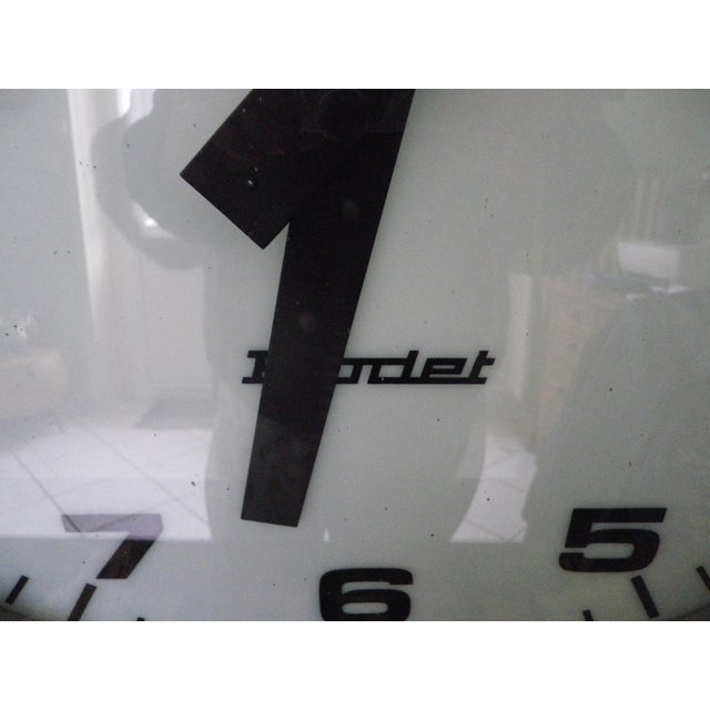 Large Model Bodet Station Clock in Steel Frame, 1970s For Sale - Image 6 of 13