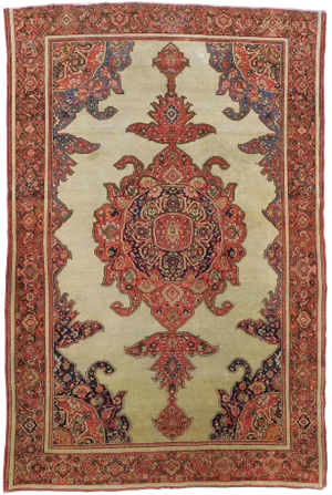1880s Antique Persian, Malayer Rug-4’1’x6’11"