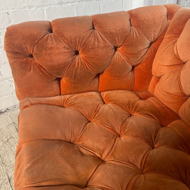 Orange Milo Baughman Cantilever Lounge Chair For Sale - Image 8 of 12