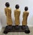 Set of Three Large Carved Gilt Thai Monks on Scroll Base, Late 20th Century For Sale - Image 4 of 14