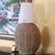 Vintage Ikea Woven Rattan Coastal Boho Table Lamp With White Frosted Glass Shade For Sale - Image 17 of 18