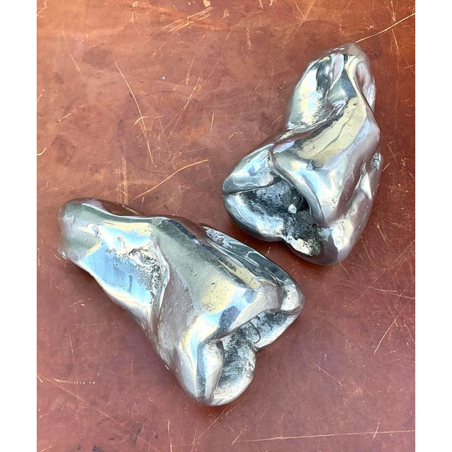 Vintage Polished Metal Bell Peppers - A Pair For Sale - Image 9 of 12