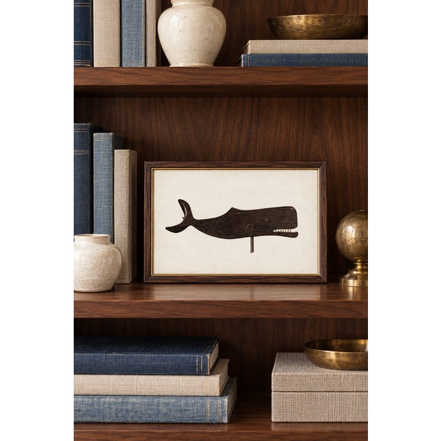 Nautical Vintage Whale Wall Art Print - Nautical Folk Art by Albert Ryder, 12" X 8" For Sale - Image 3 of 7