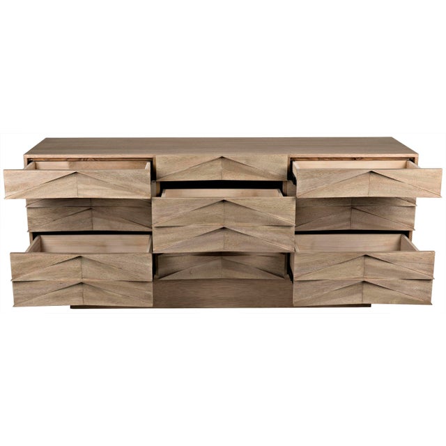 Not Yet Made - Made To Order NOIR Drake Geometric Sideboard, Washed Walnut For Sale - Image 5 of 11