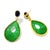 Baroque Bochic “Orient” Blue Sapphire and Jade Earrings set in 18K Gold and Silver For Sale - Image 3 of 7